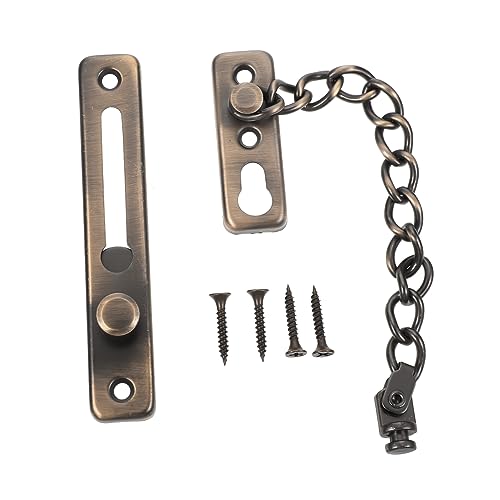 WOONEKY Cerradura Antirrobo Para Puerta Cadena De Acero Inoxidable, Pestillo Reforzado Sin Taladro, Seguro Para Hogar y Hotel, Protección Durable y Resistente, Para Uso Doméstico