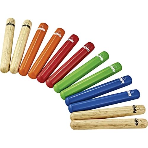 Nino 502 de MC klanghã ¶ lzer Juego de 6 pares Multi Color Claves