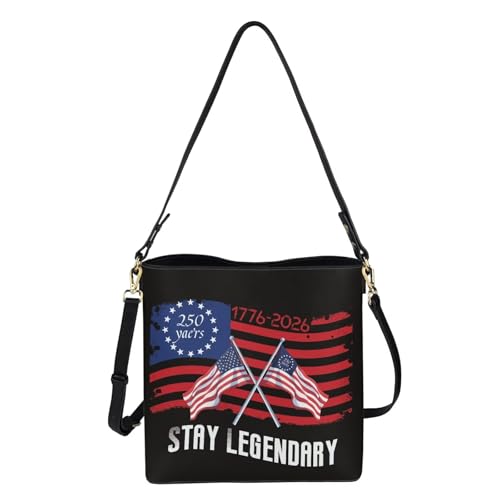 Image of HUGS IDEA Boho Bags for Women Leather Handbag Shoulder Bucket Crossbody Purse