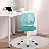 FurnitureR Chaise de Bureau pivotante à Hauteur réglable avec Petit Trou, pour Chambre d'enfant ou Salle d'étude, Vert