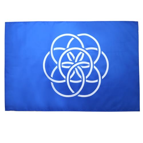 BANDIERA UMANITÀ 90x60cm - BANDIERA DELLA PLANETA TERRA 60 x 90 cm foro per asta - AZ FLAG