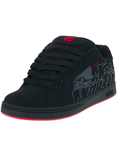 Etnies Men's Metal Mulisha Fader Skateboarding Shoe Black/Red, 7.5 M US