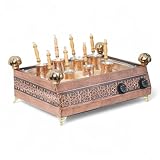 Traditional Handcrafted Copper Sand Coffee Maker Machine – With 8-Pots – 2000 Watt, 110 Volt – Authentic Turkish Coffee Experience