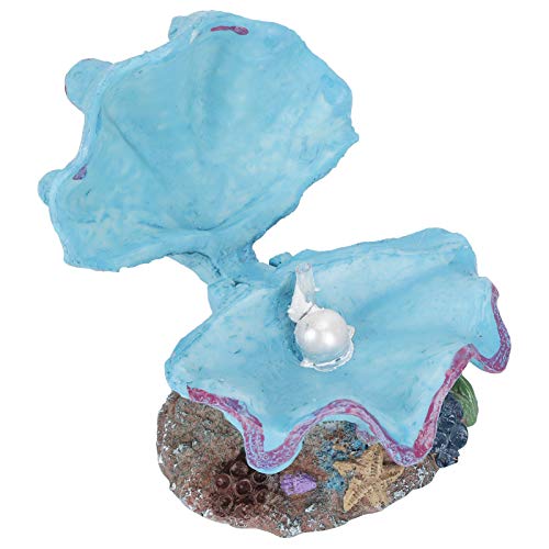Aquarium Resin Shell Pearl, fácil de limpar não tóxico Borbulhador de conchas de aquário para aquári