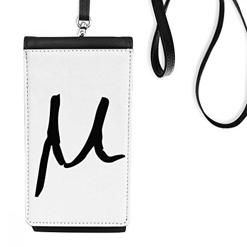 Téléphone noir toujours &agrave; port&eacute;e de main gr&acirc;ce au mini sac en cuir alphabet