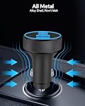 USB C Car Charger, 4-Port 90W Super Fast Charging Dual 45W USB-C & USB-A Multiport Car Charger Adapter Accessories Cigarette Lighter for iPhone 17 16 15 14 13 12 Pro Max, iPad, Galaxy, Pixel, Android