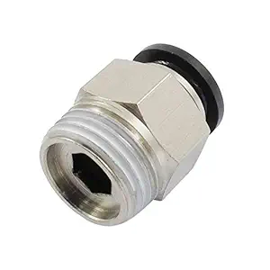 HOSEMART Pneumatic Push Type Fittings 8mm X 1/2 Inch Male BSP Thread - Pack of 2