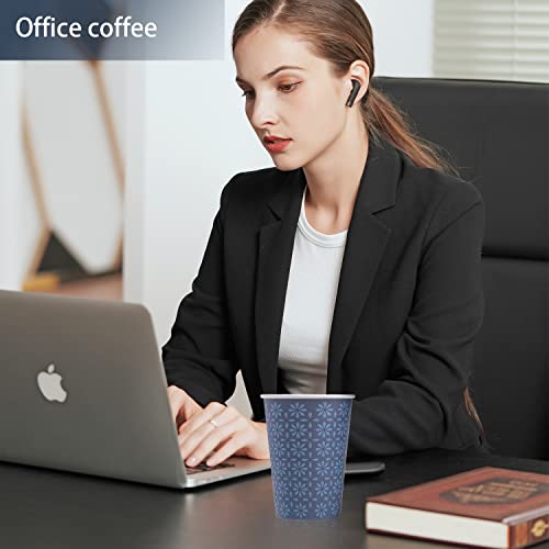 Clawsoff 300 Pack Paper Cups 8 oz, Disposable Hot/Cold Beverage Drinking Cups, 8 OZ Paper Coffee Cups, Navy Floral Coffee Cups for Party, Picnic, Travel, and Events by Clawsoff - Image 6