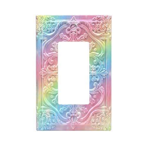 Placa frontal para interruptor de luz con relieve floral 3D de alta definición 2