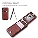 KIHUWEY Compatible with iPhone XR Case Wallet with Credit Card Holder, Premium Leather Magnetic Clasp Kickstand Heavy Duty Protective Cover for iPhone XR 6.1 Inch(Brown)