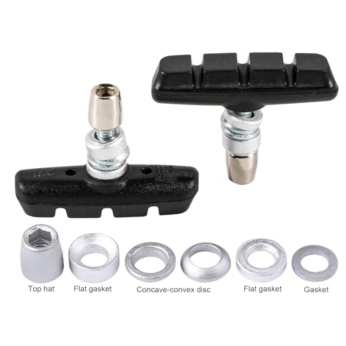 Image of Chooee Bike V-Brake Pads, Bicycle 70mm Brake Blocks Set, 2 Pairs Universal Brake Shoes