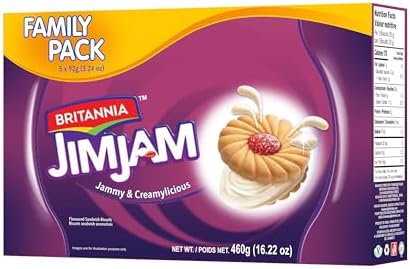 BRITANNIA Jim Jam Sandwich Cookies 8 Family Pack 36.kg – (Family ...