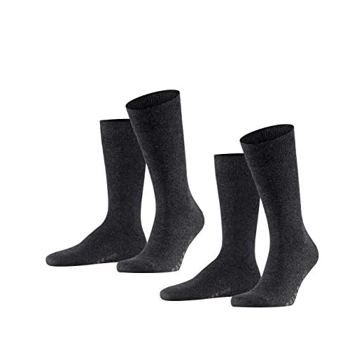 FALKE herrstrumpor Swing 2-pack – bomullsblandning, 2 par, veranda. Färger, storlek 39–50 – hudvänlig, slitstark, idealisk för lediga utseenden
