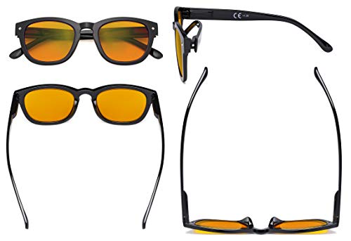 Image of Eyekepper Blue Light Blocking Glasses with Orange Tinted Filter Lens for Sleeping - Anti Blue Ray Computer Eyeglasses - Black