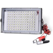 CAARLA Floodlight DC12V L+e+d Flood Light 50W 100W Outdoor Floodlight Spotlight IP66 Wate.rproof Emergency Light Reflector Portable 12 Volt L+e+d LightDC12V-50W