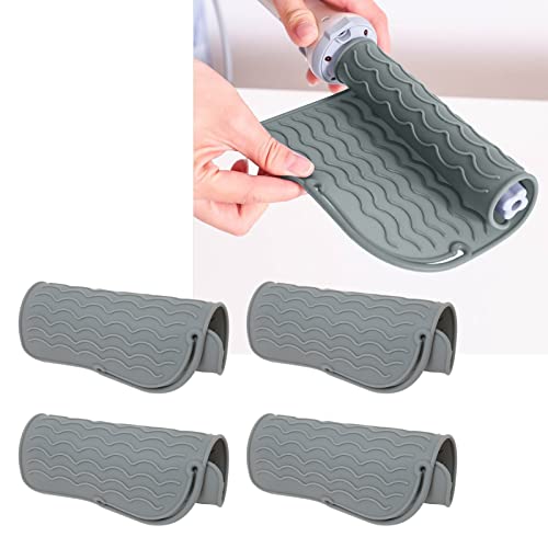 Tyenaza Heat Resistant Straightener Pad 4Pcs Silicone Heat Resistant Mat Heat Mat for Home and Hair Salon Use miniatura 7