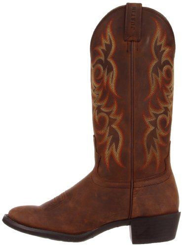 Justin Boots Men\'s Stampede Collection 13\" Western Boot Medium Round Toe,Sorrel Appache,10 EE US