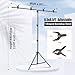 6.5×8.5FT Portable T-Shape Backdrop Stand Support Kit, Adjustable Heavy Duty Photo Background Stand with 6 Spring Clamps Sandbag Carry Bag for Wedding Party Photography Banner