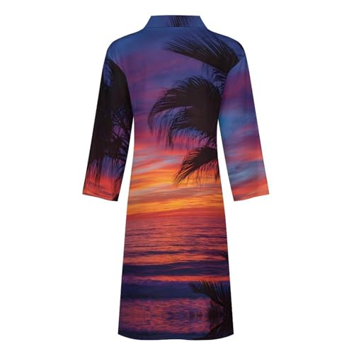 Bata de baño para hombre Sunset Over para descanso en casa 5