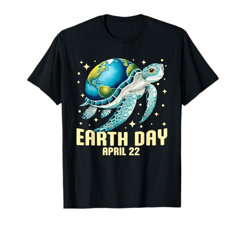 Earth Day 2026 Earth Sea Turtle Women Men Children Teacher T-Shirt