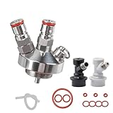TOOSOAR Keg Bierspender,Edelstahl Beide Kugeln Lock Speer,Mit 30cm Bierschlauch für Growler,für Hause Bar Restaurants