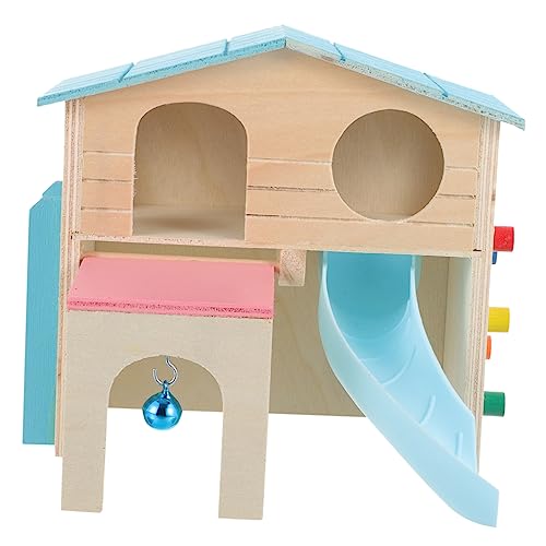 Toyvian ハムスター ハウス ペット 用品 ハムスター ケージ ハリネズミ 運動 隠れ家 ペット 冷房 ハウス 隠れ家 遊び場 小 動物 丸太 プレイハウス