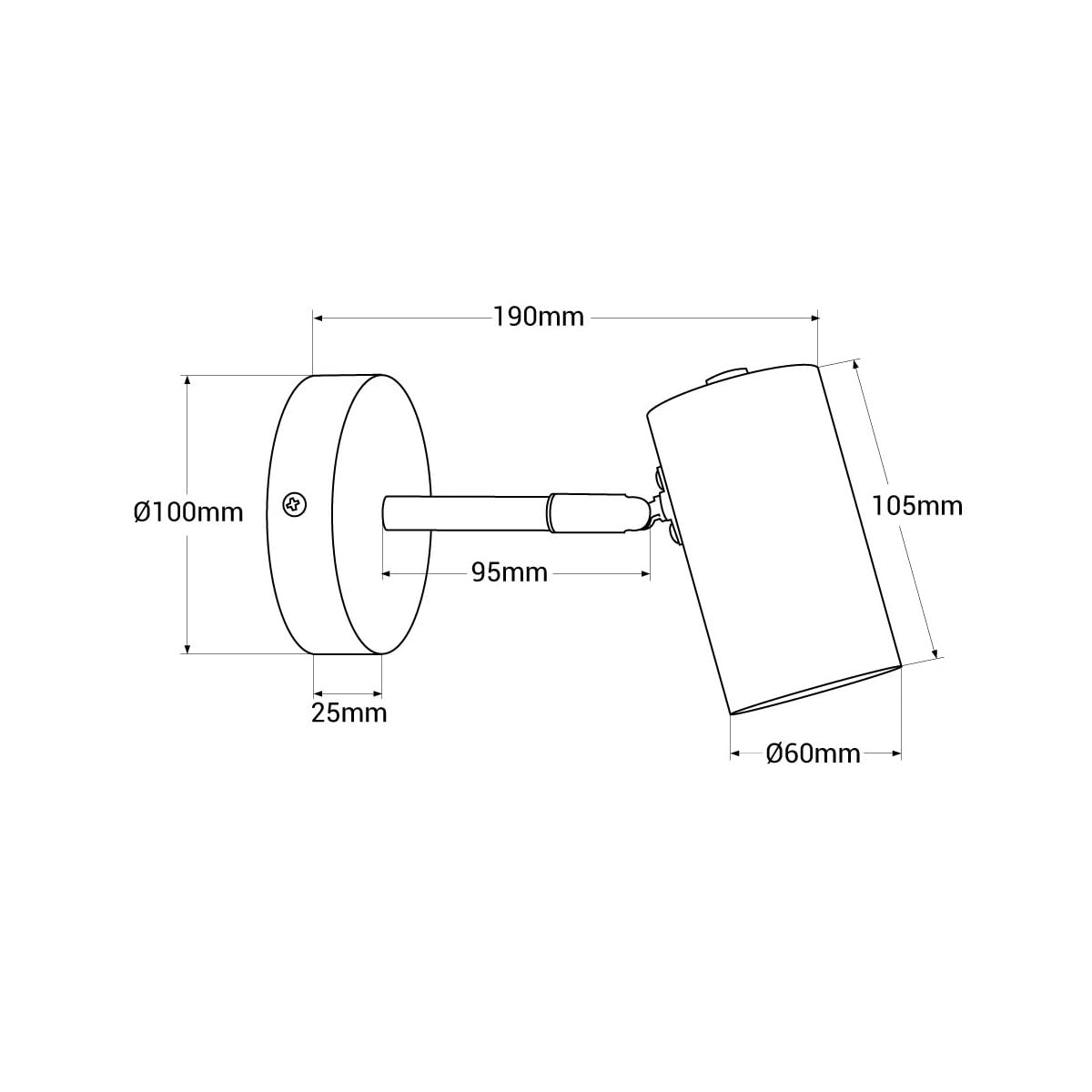 Alpinaluz Foco Aplique de Pared o Techo Orientable Blanco – Casquillo E27 – Diseño Moderno Cilíndrico en Acero para Iluminación Interior – Ideal para Dormitorios, Salones, Pasillos y Lectura