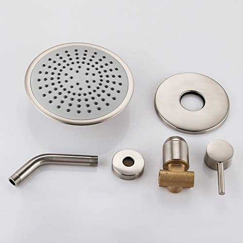 Douche à effet de pluie valve murale blanche mitigeur de douche encastrable design
