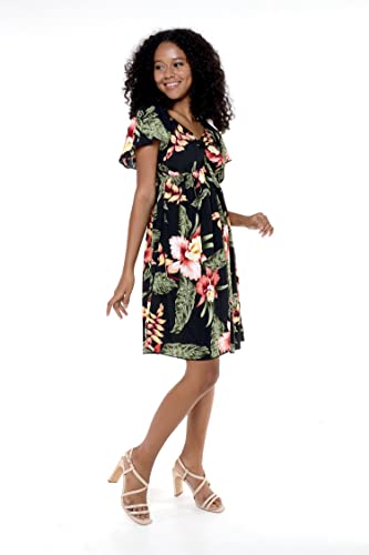 Image of Family Matching Hawaiian Clothes, Black Rafelsia