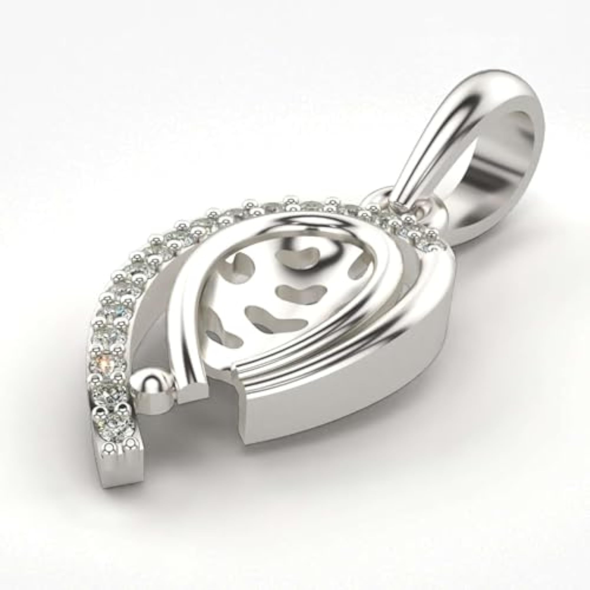 Women's Sterling Silver & Lab Grown Diamond Pendant, 0.07cts