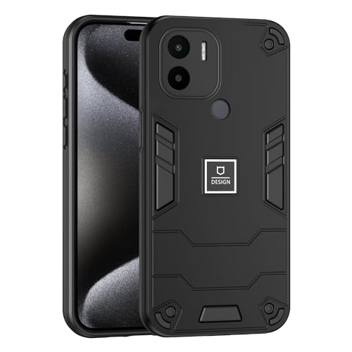 Paquetes de fundas para teléfono Compatible con Redmi A1 +/A2+ Funda de grado militar a prueba de caídas Funda protectora de cuerpo completo de goma TPU y PC dura cubierta de teléfono con textura mate