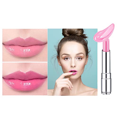 firstfly Pack of 3 Crystal Jelly Lipstick, Long Lasting Nutritious Lip Balm Lips Moisturizer Magic Temperature Color Change Lip Gloss