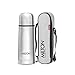 Milton Thermosteel Flip Lid Flask 350, Double Walled Vacuum Insulated Thermos 350 ml | 12 oz | 24 Hours Hot and Cold Water Bottle with Cover, 18/8 Stainless Steel, BPA Free, Leak-Proof | Silver
