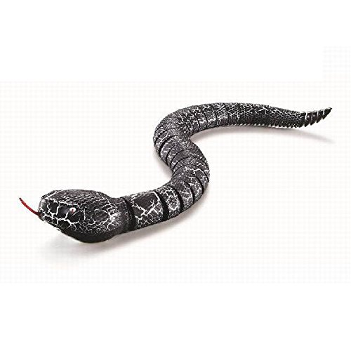 Nacome Realistic Remote Control RC Snake Terrifying Mischief Toy for Kids Adult Play (Black)