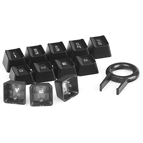Huyun Performance Gaming Keycaps Replacement For Romer-G Switch Logitech G310 G413 G613 G810 K840 G910 Mechanical Keyboard (Black 12 Keys) #TOP5