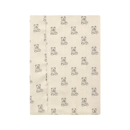 Image of Hudson Baby Unisex Baby Cotton Poly Flannel Burp Cloths, Teddy Bears 7 Pack, One Size