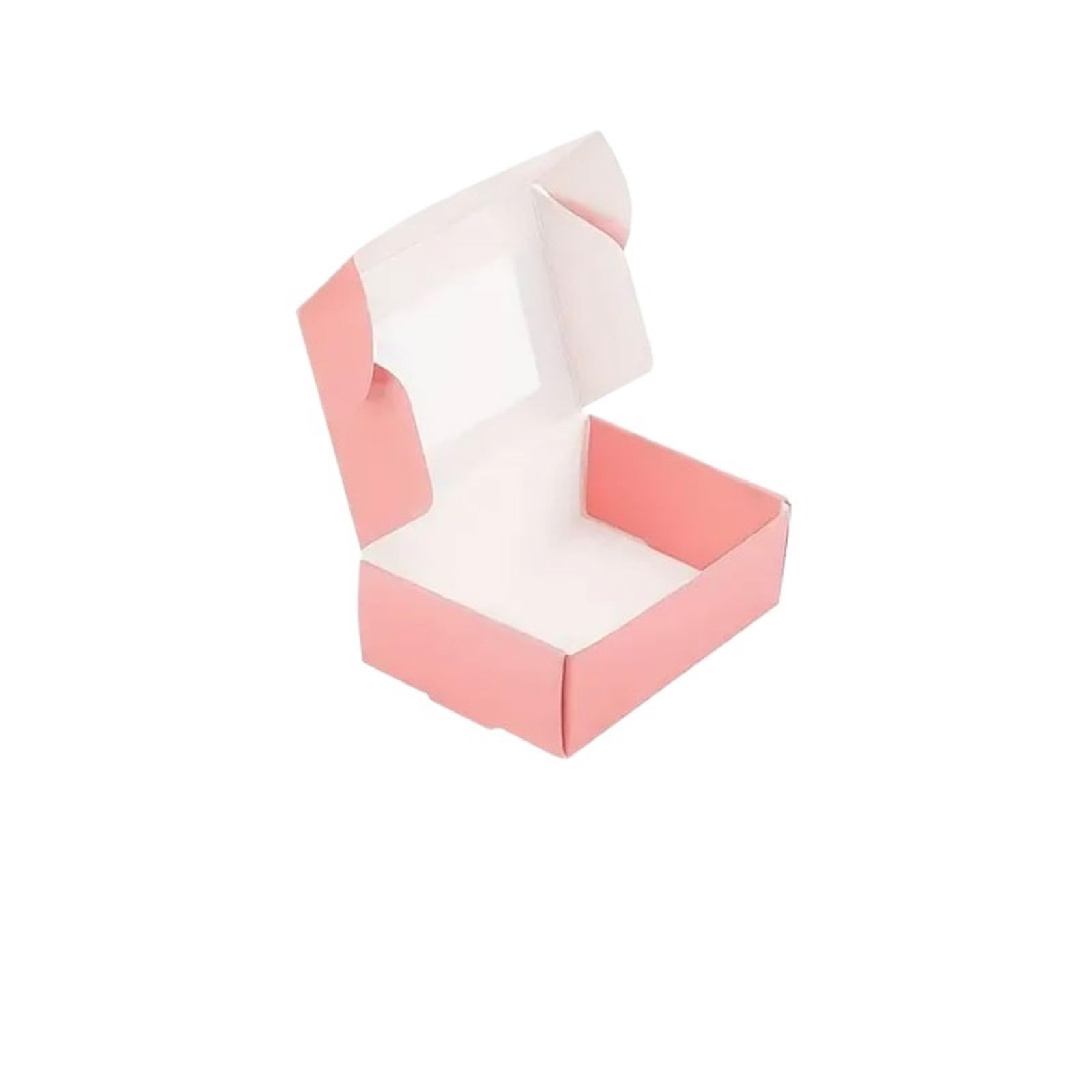 XPJYUA Bakery Boxes with Clear Window 10pcs Square Cake Carriers Clear Windows, White Paper Boxes For Pies, Donuts, Muffins, Chocolates, Ideal For Weddings, Parties(Pink)