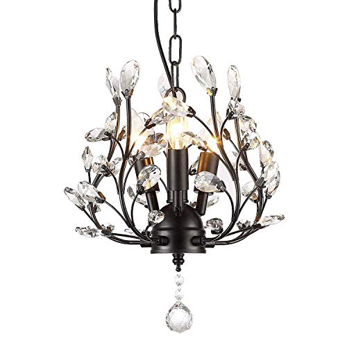 Plafonnier en cristal à 3 lampes CLSDRZC pour salon et chambre