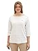 Produktbild TOM TAILOR Damen Plussize Basic Langarmshirt mit Streifen, 34753 - Offwhite Multicolor Stripe, 44