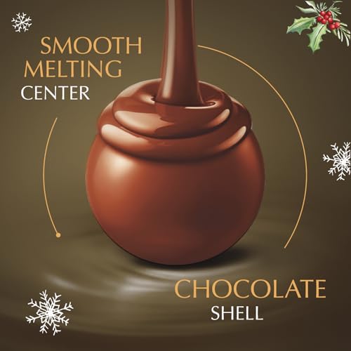 Image of Lindt LINDOR Holiday Assorted Chocolate Candy Truffles Token Gift Box, 3.0 oz.