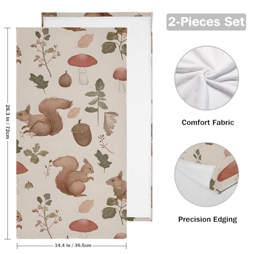Toallas de algodón decorativas de alta suavidad, pack de 2 toallas absorbentes de diseño 4