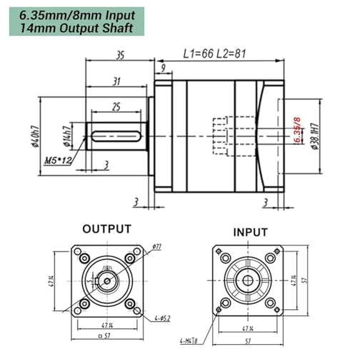 Réducteur planétaire Nema23 pour guidage précis de table rotative et axe CNC - 5