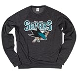 San Jose Sharks NHL Officially Licensed Tri-Blend Crewneck Sweatshirt High Sticking, Large