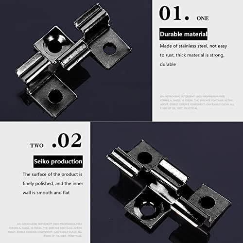 100 Stück WPC Clips Edelstahl, Terrassenclips Clips Klammer WPC Dielen Befestigungsclips,Verbund-Terrassen-Clips,Verschlussbrett-Clips für Montage von Terrassendielen(Schwarz 10.3mm)