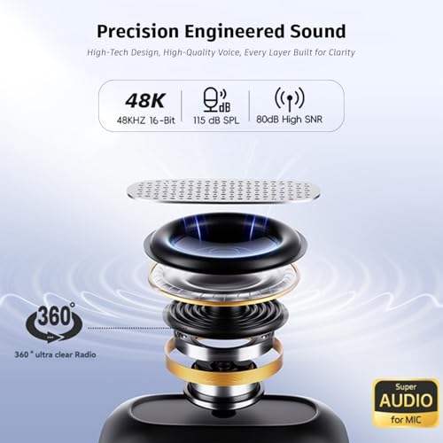 Image of String Swing Wireless Microphone with Smart Noise Reduction - Clip-On Mic for iPhone & Android | 48H Backup, 360 Voice Pickup, 65ft Range | Wireless Mic for YouTube, Vlogging & Video Recording