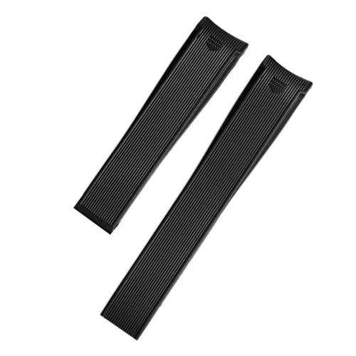 Bracelet silicone 22mm étanche noir bleu compatible Tag Heuer Aquaracer