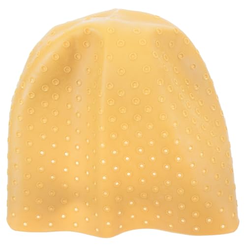 Vaguelly Cuffia per Tintura Chioma in Silicone Dorata con Fori, Tappo Professionale per Mèches Riutilizzabile per Colorazione Precisa e Trattamenti in Salone o Uso Domestico
