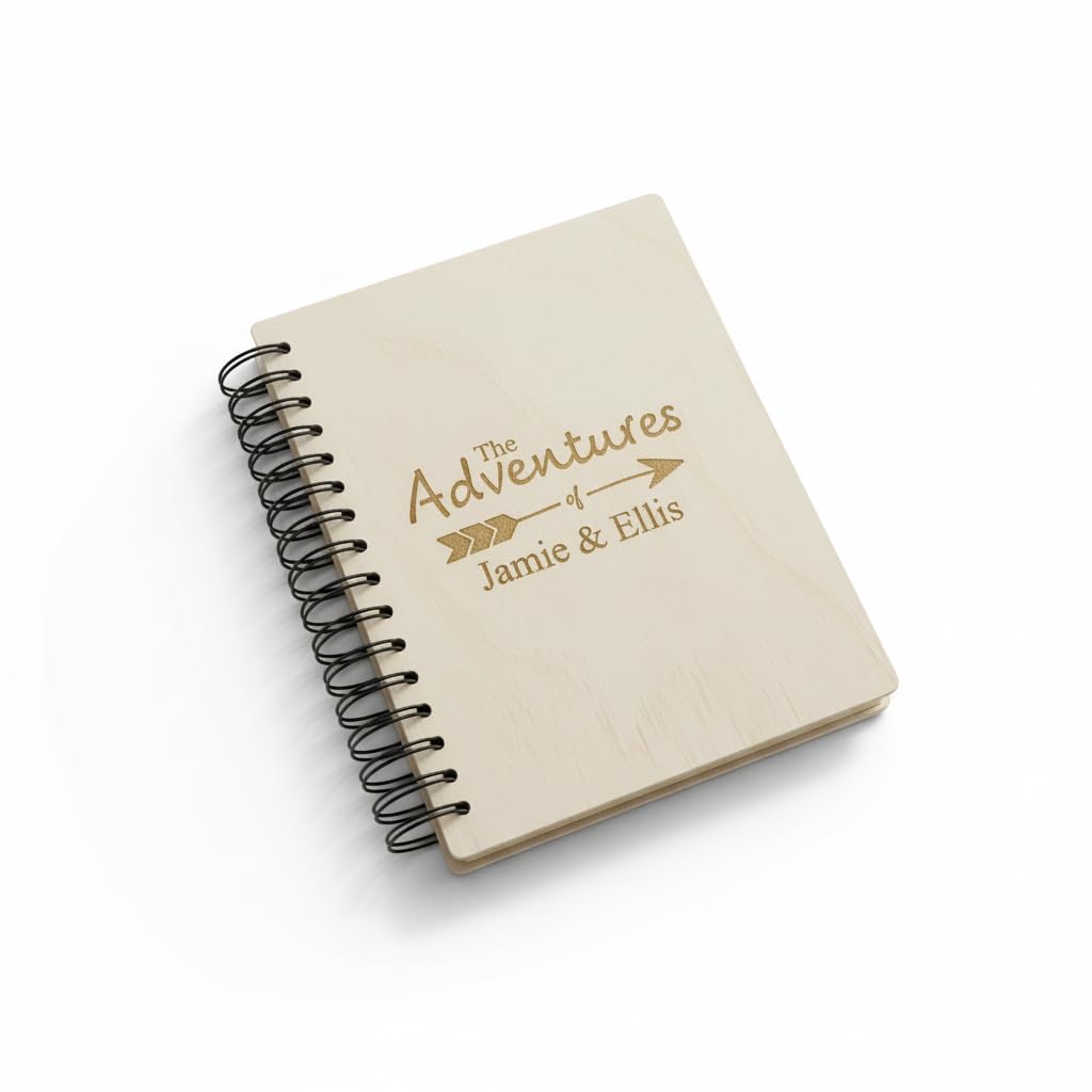 Personalised Large Engraved Wooden Adventures Photo Album Gift