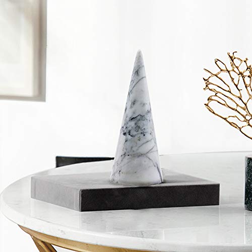 Cone Marble Table Decoration for Dinging Room, Living Room, Decorative Paperweight for Desk, Best Gift for Wedding, Birthday and New Home