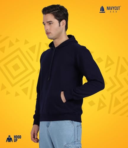 Image of Cotton Hoodies for Men | Pullover | Winter Wear | Hoodie | Hooded Sweatshirt | Kangaroo Pockets Hoodie|Regular Fit |Size S- 2XL